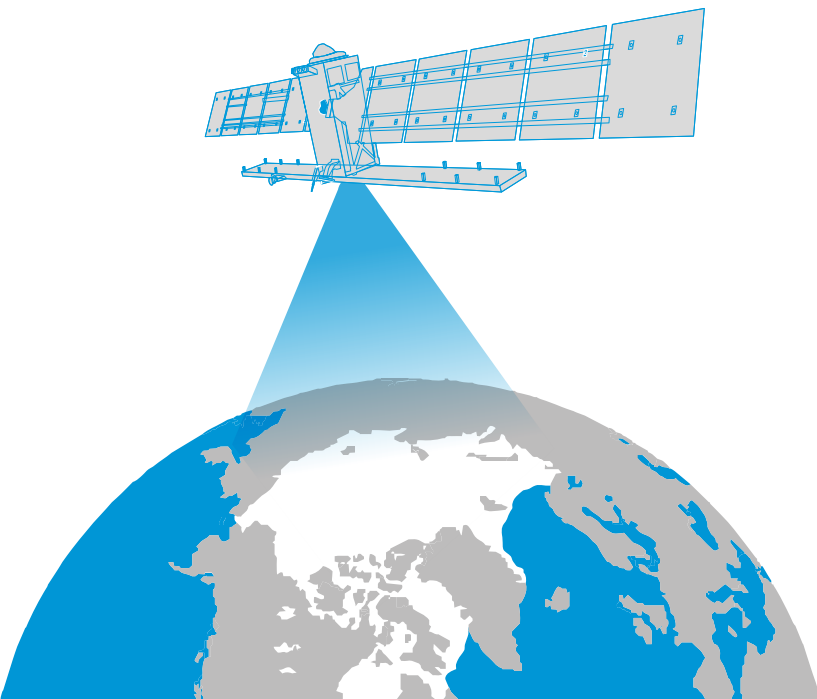 La glace de mer vue de l’espace