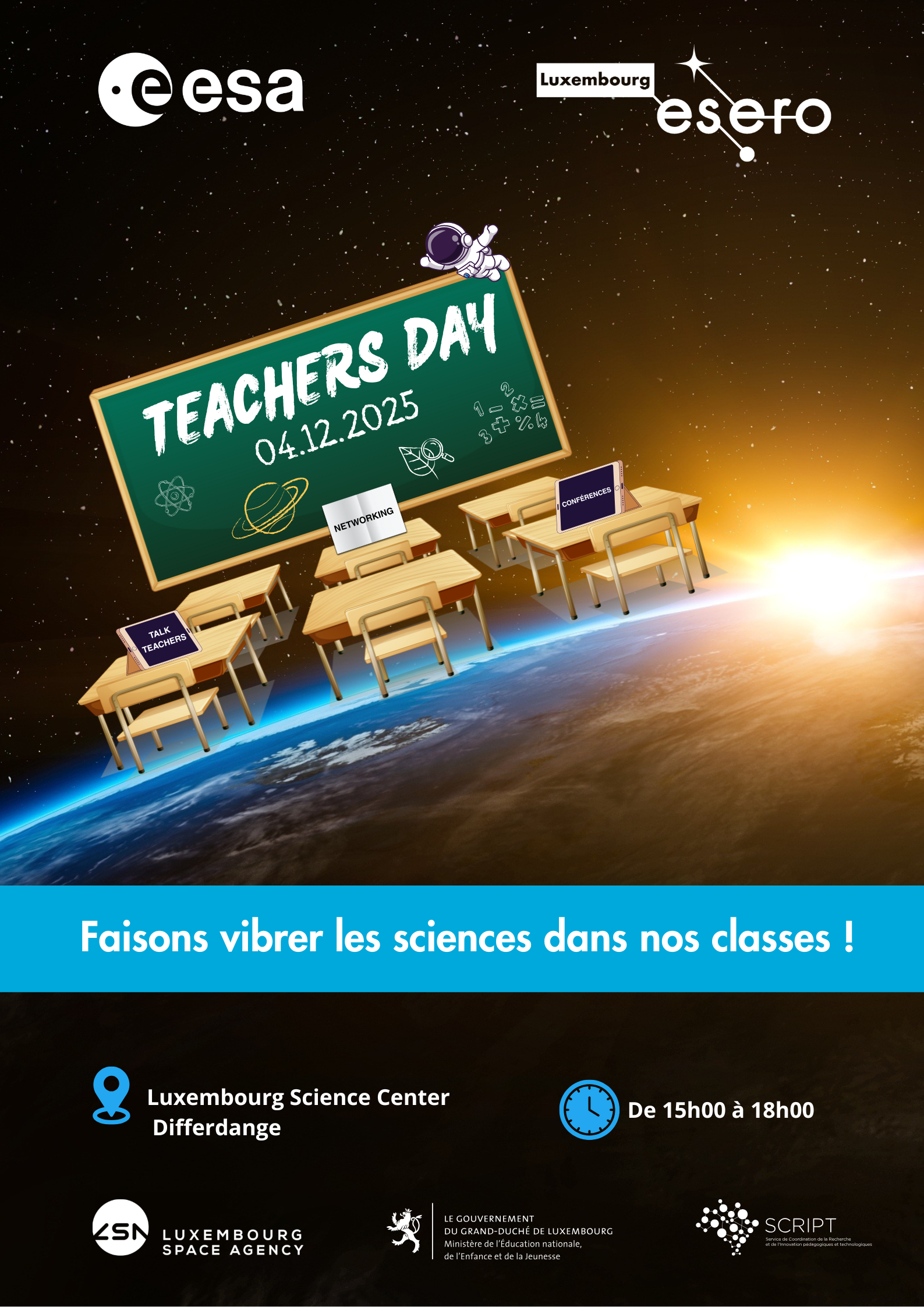 teacher day esero 2025 Luxembourg science center