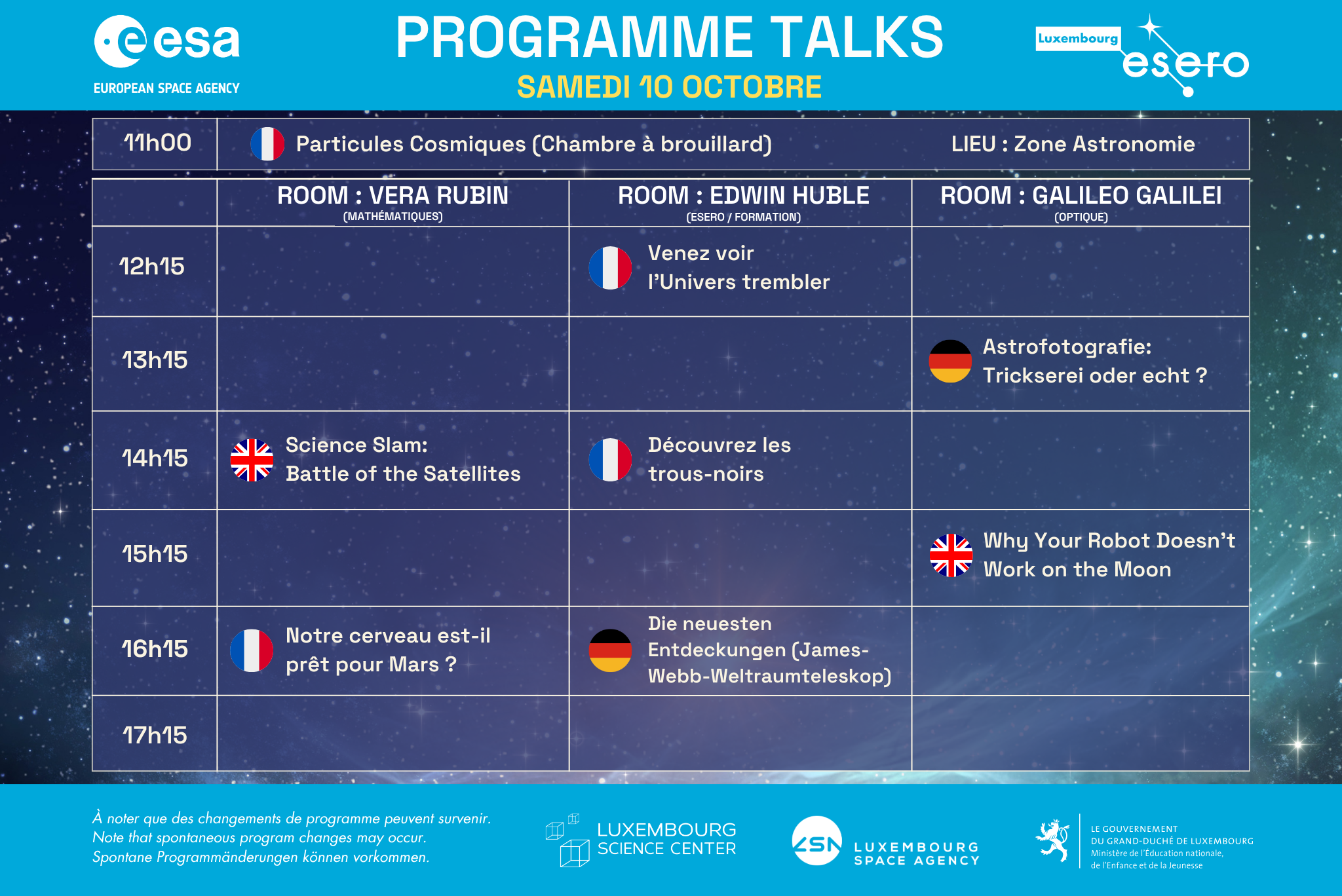 Astronomy Days 2025 Programm